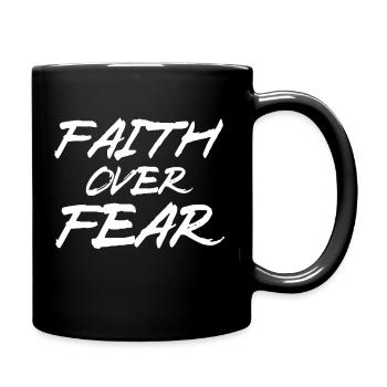 Faith Over Fear - Jesus Christ - Religion - Full Colour Mug - black - Right