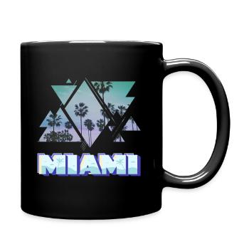Miami Florida Summer Sun Palms USA America - Full Colour Mug - black - Right
