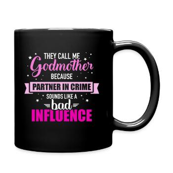Patentante - Tasse einfarbig - Schwarz - Rechts