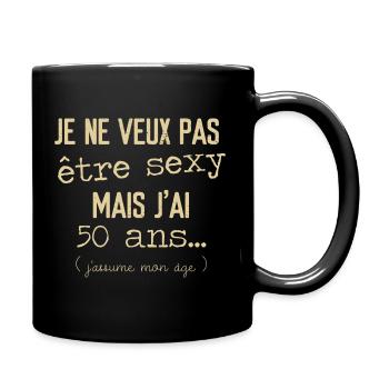 Anniversaire 50 ans - Mug uni - noir - Droite
