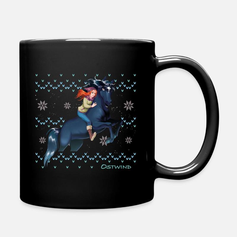 Ostwind und Mika beim Reiten Christmas Sweater - Tasse einfarbig - Schwarz