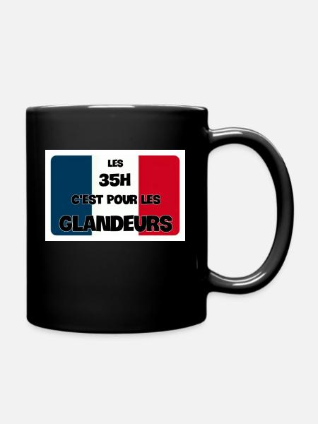 Les 35H C'est Pour Les Glandeurs - Mug uni - noir