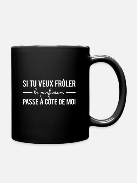 Frôler la perfection parfait parfaite humour - Mug uni - noir