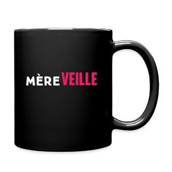 Mère veille - Mug uni - noir - Droite
