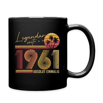 Legendary since 1961. Retro 60th birthday - Full Colour Mug - black - Right