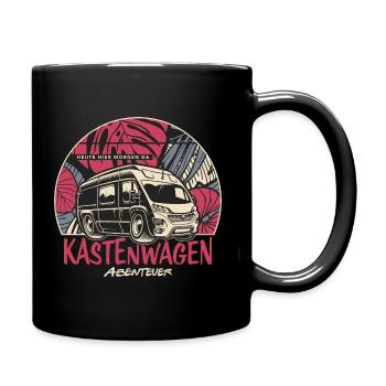 Kastenwagen - Abenteuer - Tasse einfarbig - Schwarz - Rechts
