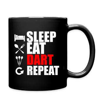 Dart Dart Darts Funny Dart Player Gift - Full Colour Mug - black - Right
