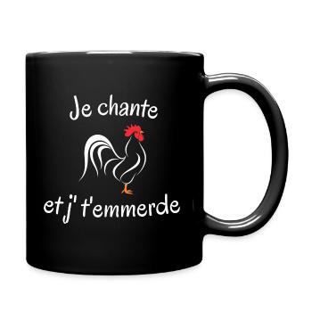 T-shirt Humour Coq ! - Mug uni - noir - Droite