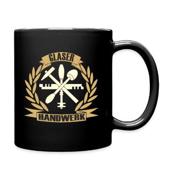 GLASER Handwerk - Tasse einfarbig - Schwarz - Rechts