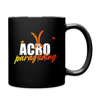 Acro Paragliding - Tasse einfarbig - Schwarz - Rechts