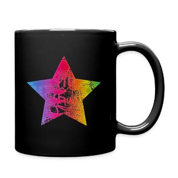 Stern - Tasse einfarbig - Schwarz - Rechts