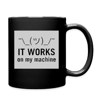 humour helpdesk - Mug uni - noir - Droite