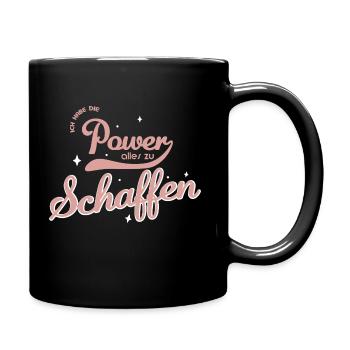 Mädchenpower - Tasse einfarbig - Schwarz - Rechts