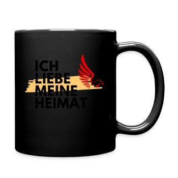 Ich liebe meine Heimat Deutschland I love Germany - Tasse einfarbig - Schwarz - Rechts