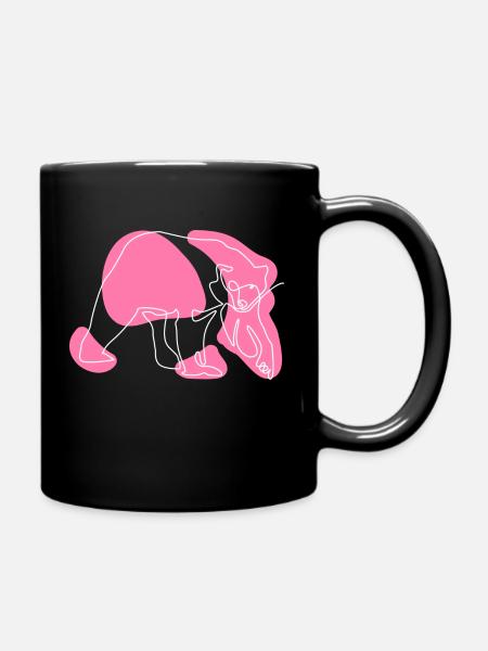 Ours polaire rose - Mug uni - noir