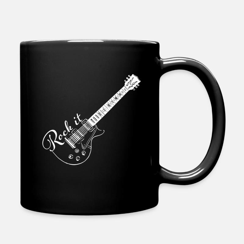 Electric Guitar Guitar Player - Rock it guitar - Full Colour Mug - black