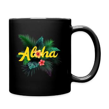 ALOHA TROPICAL - Mug uni - noir - Droite