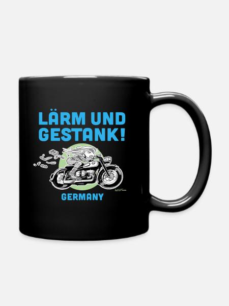 Lärm und Gestank - Tasse einfarbig - Schwarz