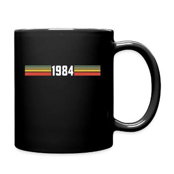 retro vintage style 1984 - Full Colour Mug - black - Right