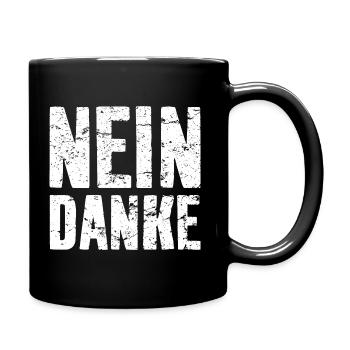 NEIN DANKE WIDERSTAND DEMO - Tasse einfarbig - Schwarz - Rechts