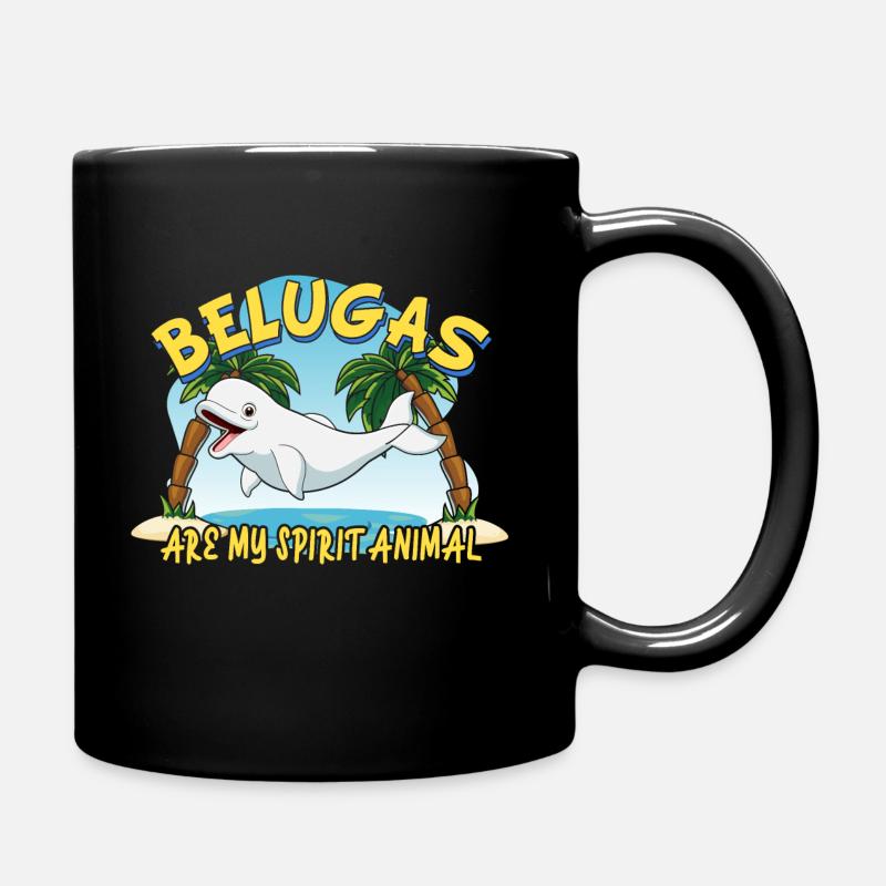 Béluga Baleine Bélugas Animal - Mug uni - noir