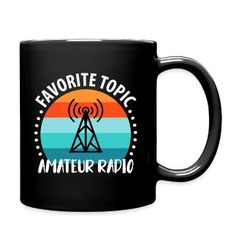 Amateur Radio Radio Radio Radio Radio Amateur Vintage - Full Colour Mug - black - Right