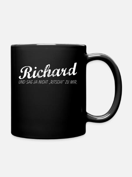 Richard versus Ritschi - Tasse einfarbig - Schwarz