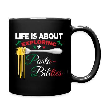 Pastabilities - Ich liebe Pasta und Italien - Tasse einfarbig - Schwarz - Rechts