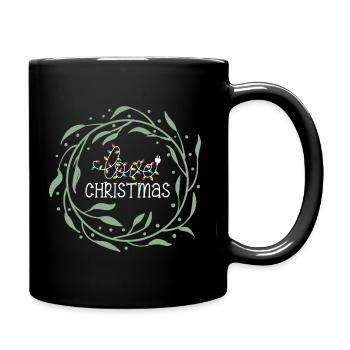 couronne d’amour de Noël - Mug uni - noir - Droite