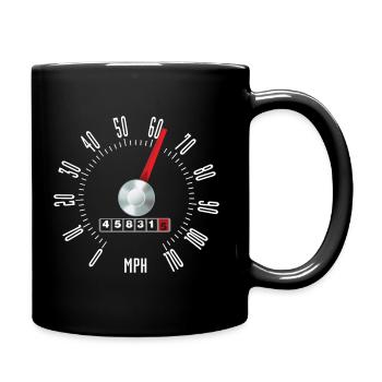 Vintage car counter car counter white - Full Colour Mug - black - Right