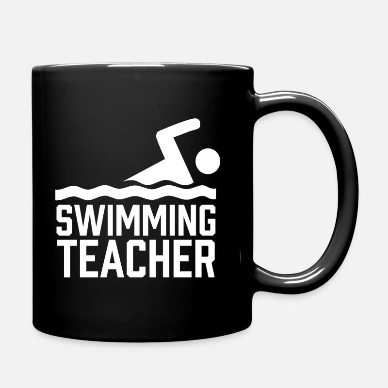 Schwimmlehrer Schwimmtrainer Schwimmkurs Schwimmen - Tasse einfarbig - Schwarz