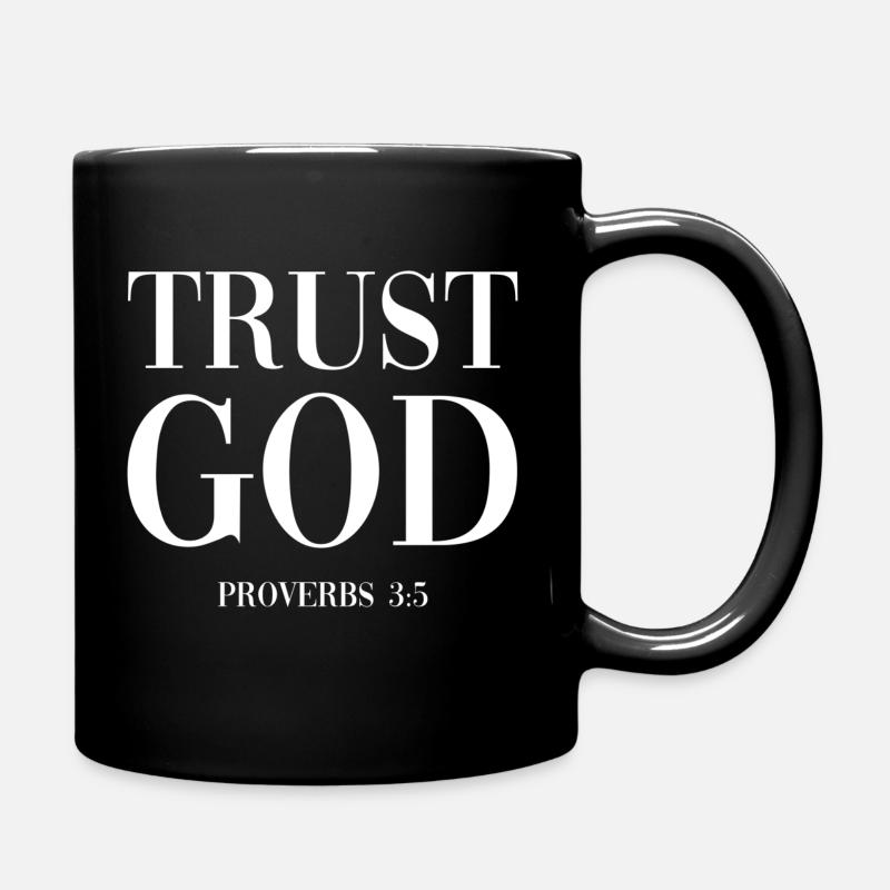 trust god - christliches design - Tasse einfarbig - Schwarz