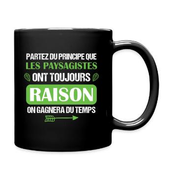Paysagiste - Homme - Meilleur - Raison - Cadeau - Mug uni - noir - Droite