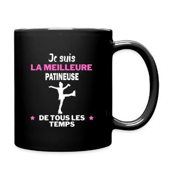 Je suis la meilleure patineuse - Mug uni - noir - Droite