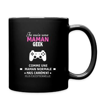 Je suis une maman Geek - Mug uni - noir - Droite