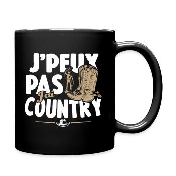 Je Peux Pas J'ai Country Cowboy Western Cadeau - Mug uni - noir - Droite