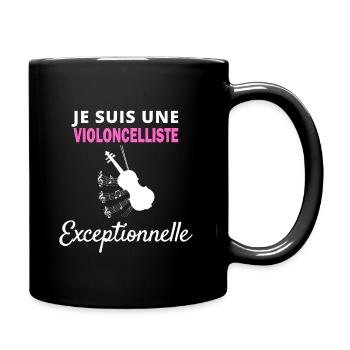 je suis un Exceptionnelle violoncelliste - Mug uni - noir - Droite