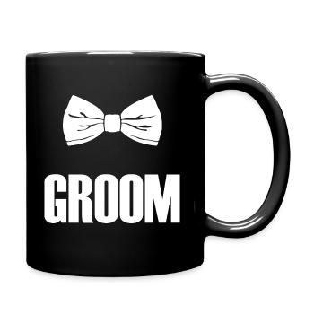 Groom - Husband To Be, Engagement Party Gift - Full Colour Mug - black - Right