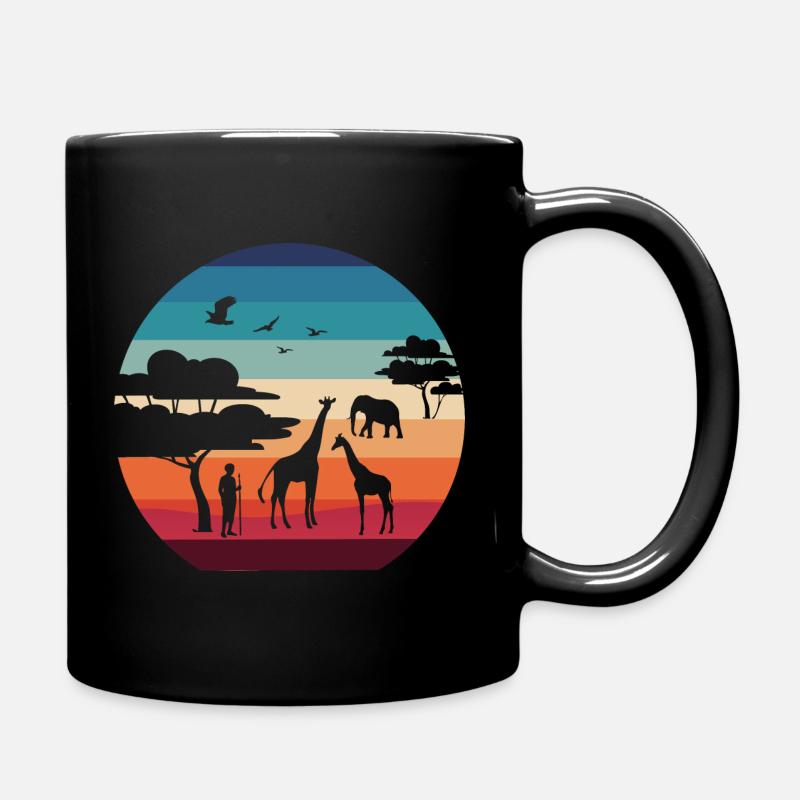 Afrika Landschaft - Tasse einfarbig - Schwarz