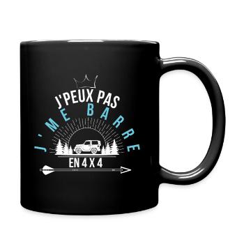 J'peux pas J'me Barre EN Voiture - Mug uni - noir - Droite