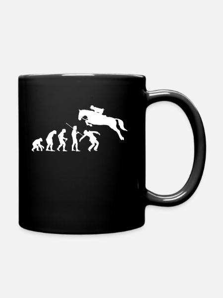 Springreiten - Tasse einfarbig - Schwarz