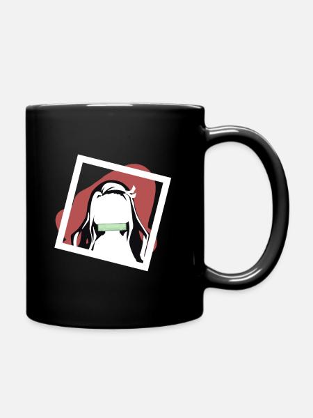 Dämonenmädchen namens Nezuko - Tasse einfarbig - Schwarz
