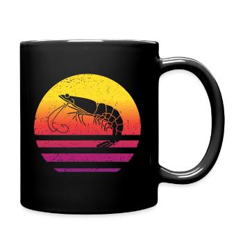 Crevettes Retro Style Vintage - Mug uni - noir - Droite