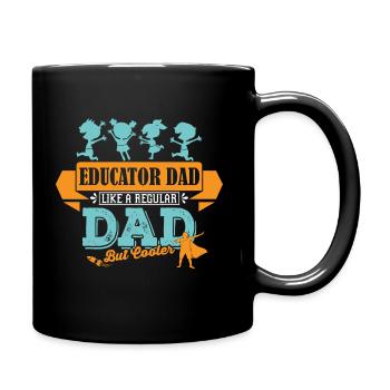 Erzieher Vater Papa cooler - Tasse einfarbig - Schwarz - Rechts