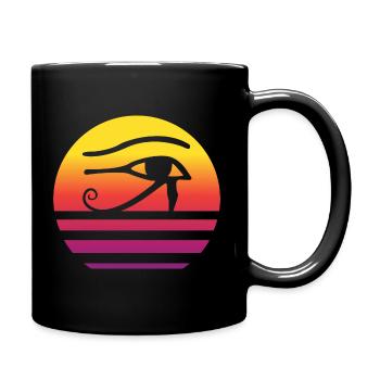 Eye Of Horus Retro Style Vintage - Full Colour Mug - black - Right
