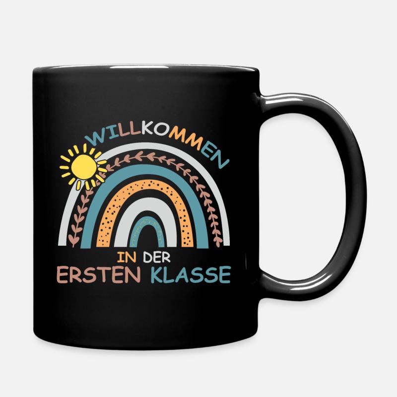 Willkommen Lehrer erste Klasse Einschulung Schule - Tasse einfarbig - Schwarz
