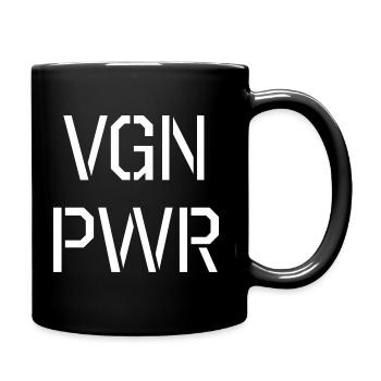 Vegan Power VGN PWR Veganer - Full Colour Mug - black - Right