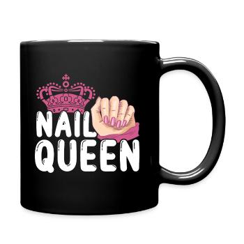 Nail Queen Salon Manicurist Technician - Tasse einfarbig - Schwarz - Rechts