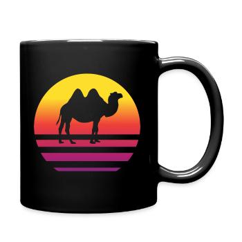 Camel Retro Style Vintage - Full Colour Mug - black - Right