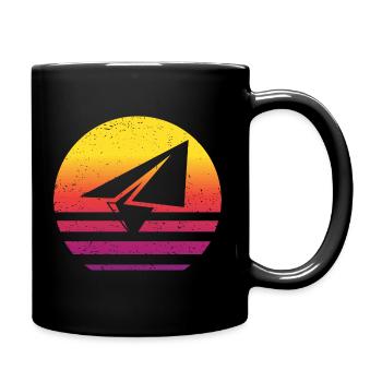 Paper Plane Retro Style Vintage - Mug uni - noir - Droite